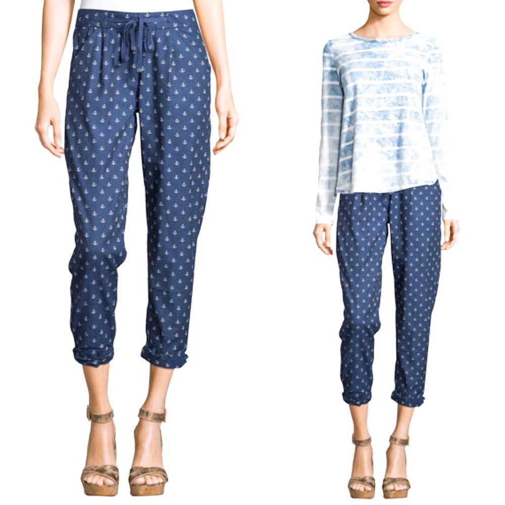 Nanette Lepore
Anchor-Print Rolled-Cuff Pants